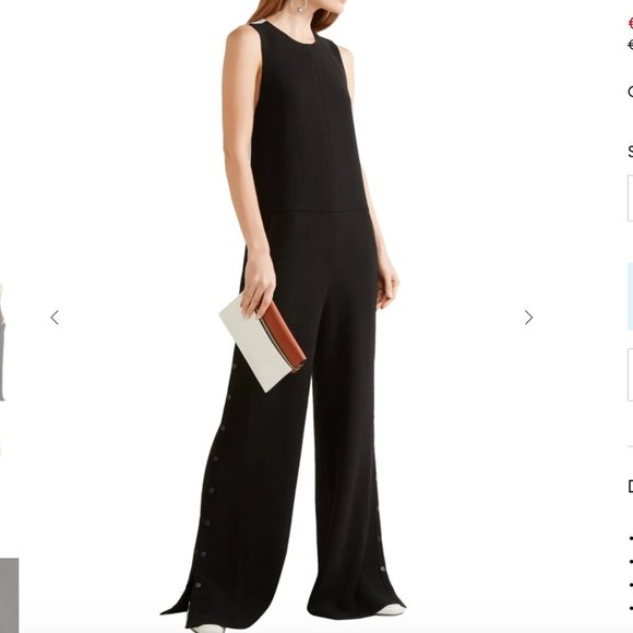 NEW TIBI Two-tone crepe jumpsuit